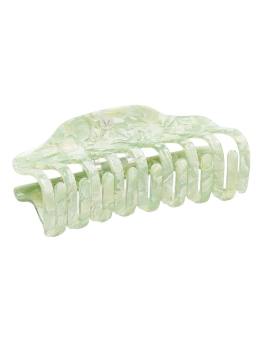 Lululemon Jumbo Claw Clip Willow Leaf/Matcha Magic - Picture 1 of 16